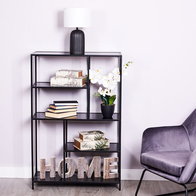 Metal Shelf Rack - Black