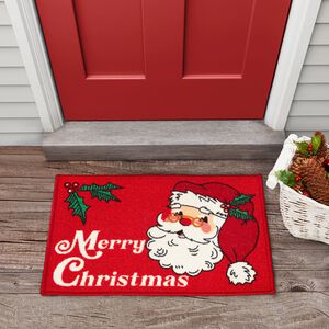 Holly Jolly Santa Door Mat 40cm x 60cm