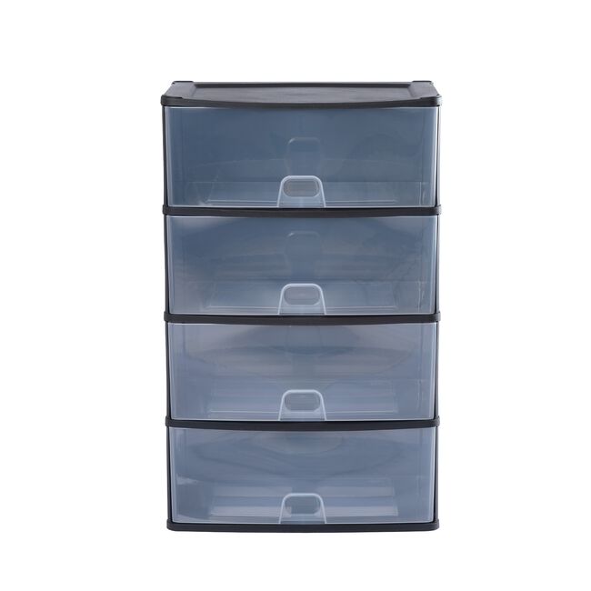 Wham Deep Black 4 Drawer Organiser