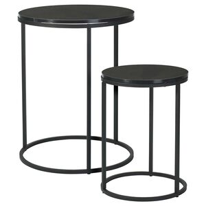 Black Side Table Set of 2