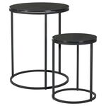 Black Side Table Set of 2