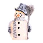 Light Up Snowman with Broom - 50cm