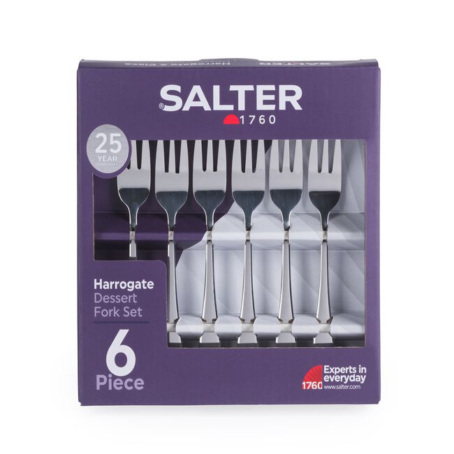 Salter Harrogate 6 Piece Dessert Fork Set