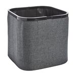 OVAL LINEN FOLDABLE SMALL Charcoal Ottoman