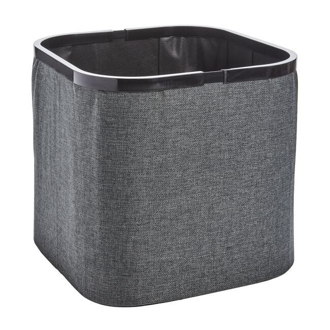 OVAL LINEN FOLDABLE SMALL Charcoal Ottoman