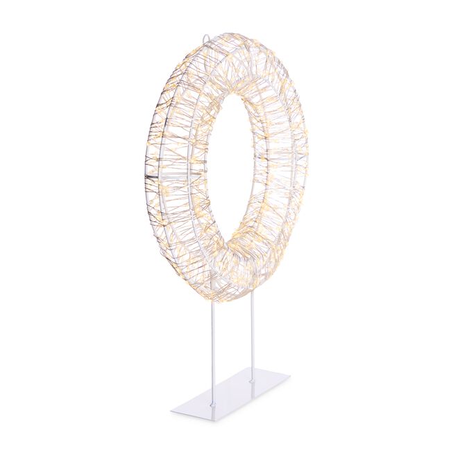 Warm White Wreath Silhouette Light