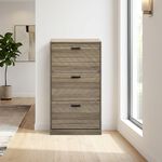 Herringbone Haven Three Door Shoe Cabinet