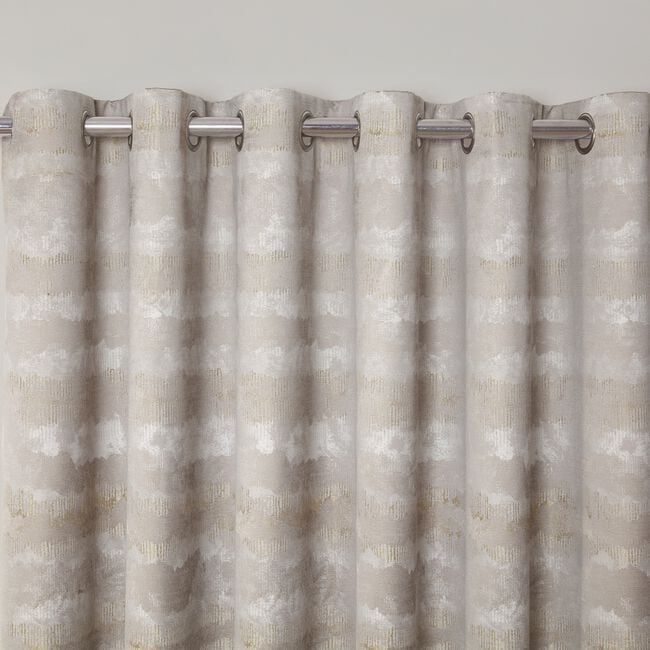 SUNSET STRIPES GREY/OCHRE 66x54 Curtain