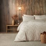 SINGLE DUVET COVER Fusion Geo Fleece Natural