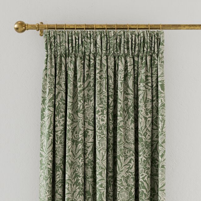 JOULES TWILIGHT DITSY LINED 66X54 Curtains Green  