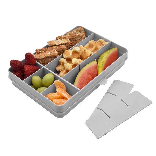 Melii Grey Compartment Snackle Lunch Box