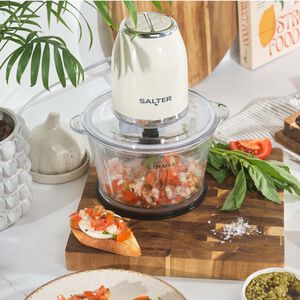SALTER RETRO CREAM Glass Chopper