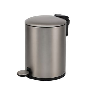 SILVIE STEEL GREY 3L SOFT CLOSE BATHROOM Bin