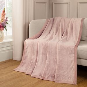 NICOLE DAY HERRINGBONE MAUVE 150x200cm Throw