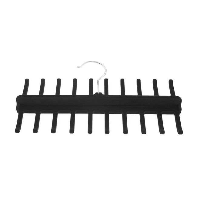Skinny Velvet Black Tie & Belt Hanger