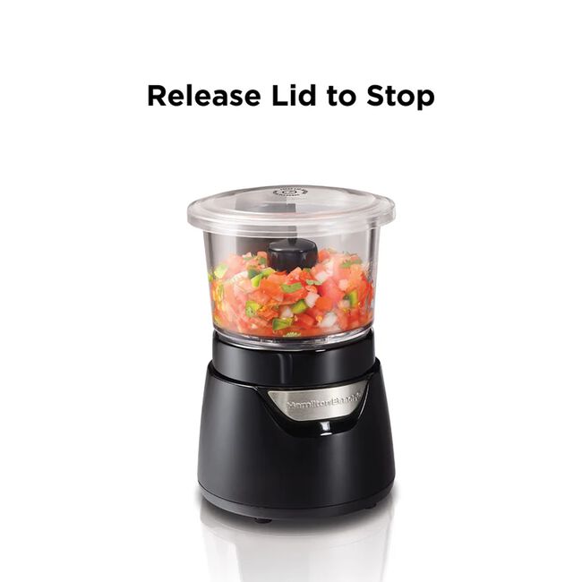 Hamilton Beach Stack & Press Glass Bowl Chopper