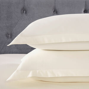 800TC Cotton Oxford Pillowcase Pair - Cream