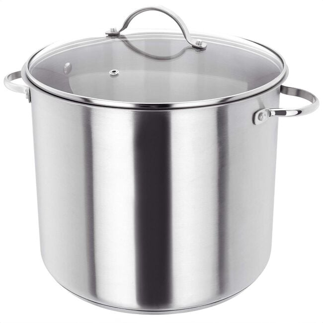 Judge Essentials 28cm 13L Stockpot With Glass Lid