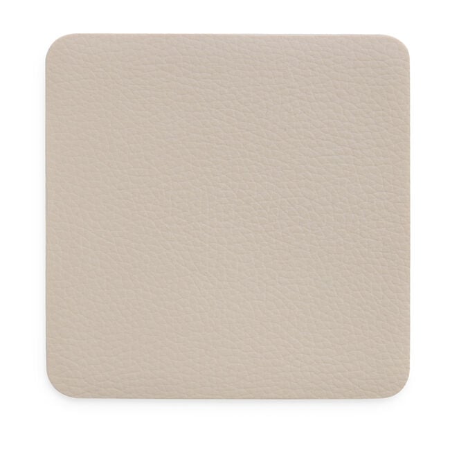 Leather Coasters 4 Pack - Cream