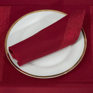 Shimmer Trim Napkins 4 Pack - Red