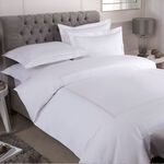 DOUBLE DUVET COVER Double Stitch White 1000tc