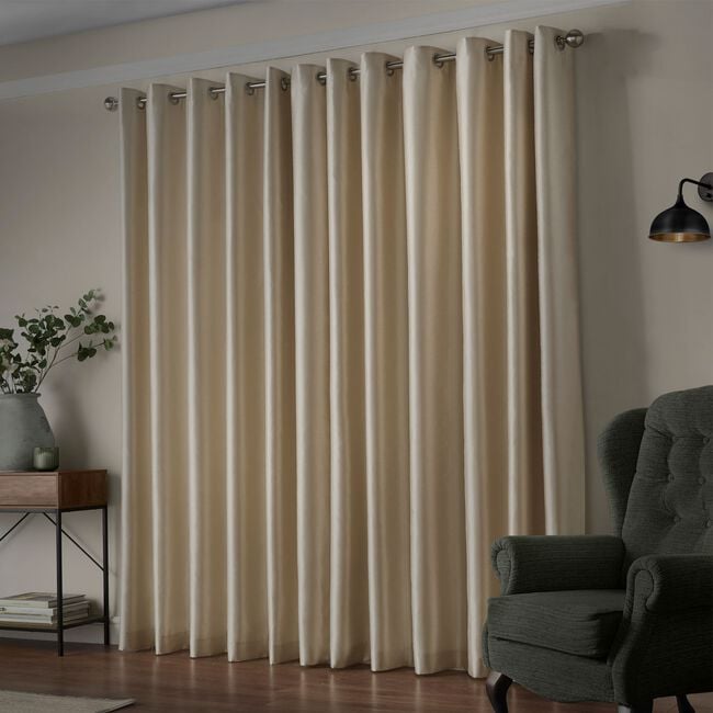 ELEGANZA FAUX SILK IVORY 66x54 Curtain