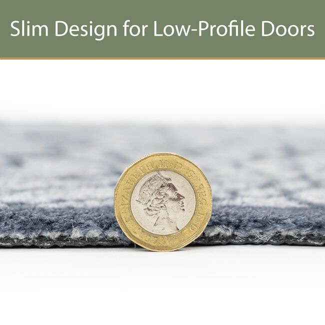 JVL Flowers Black/Grey Mega Mat 50cm x 75cm