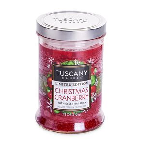 Tuscany TriplePour Candle Christmas Cranberry 18oz