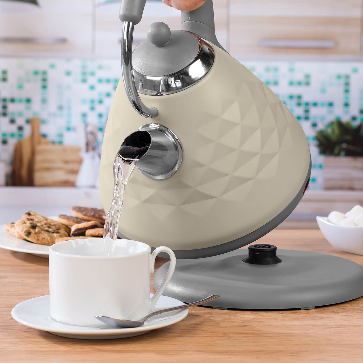 Salter Naturals Diamond Pyramid Kettle Grey Home Store + More