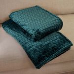 RUANE JACQUARD VELVET GREEN 150x200cm Throw
