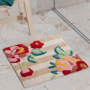 Floral Tufted Shower Mat 50cm x 50cm