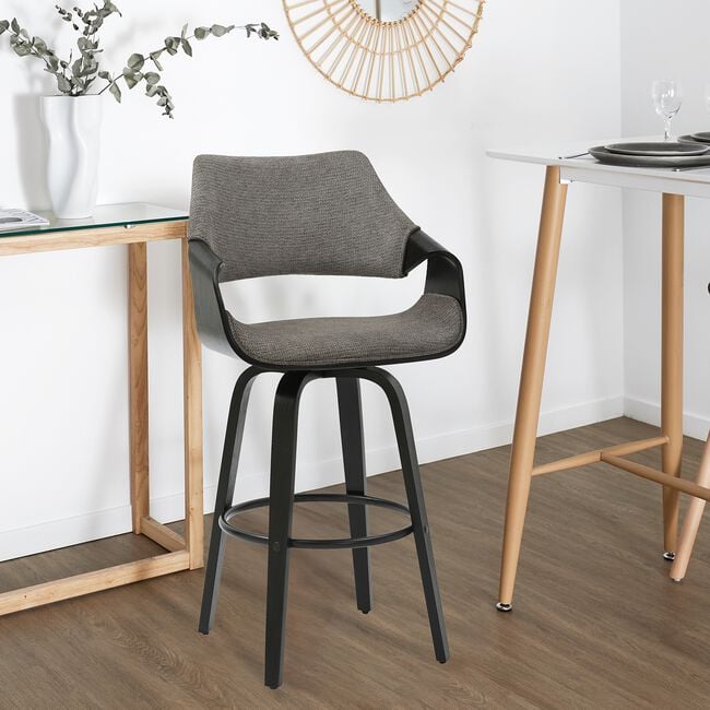 BECKETT Barstool Woven Grey