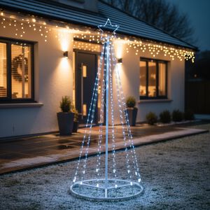 1.5M Outdoor Light Up Christmas Tree Silhouette