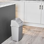 Casa Swing Bin Silver 25L