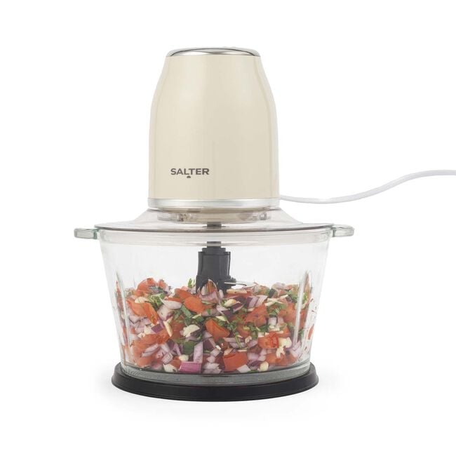 SALTER RETRO CREAM Glass Chopper