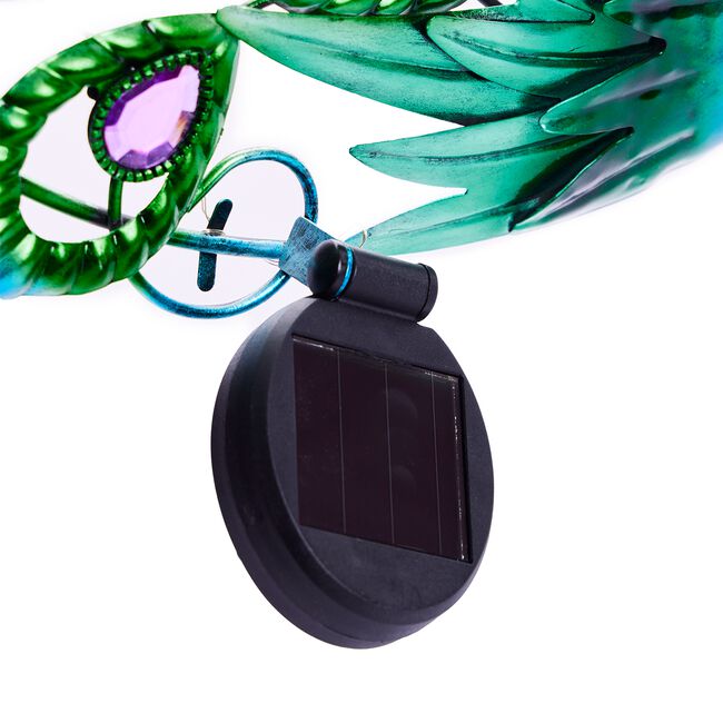 Solar Peacock Garden Wall Art