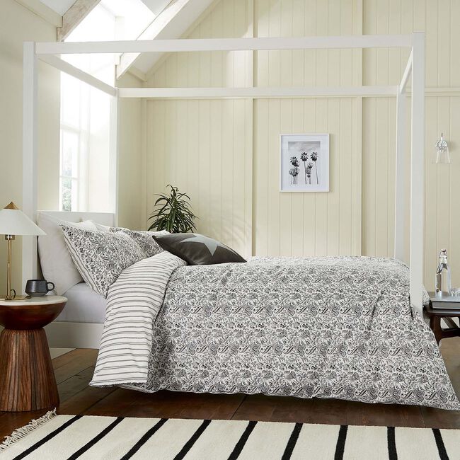 SINGLE DUVET COVER Byron Grey / Linen