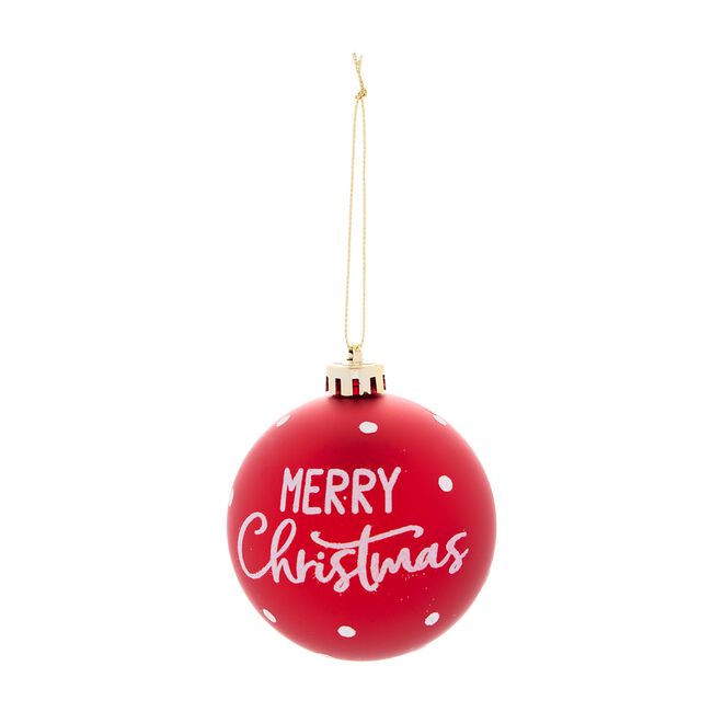 9 Pack Red And Green Decorated Bauble Set