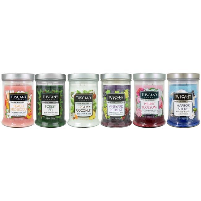 Tuscany Triple Pour Candle Peony Blossom 18oz