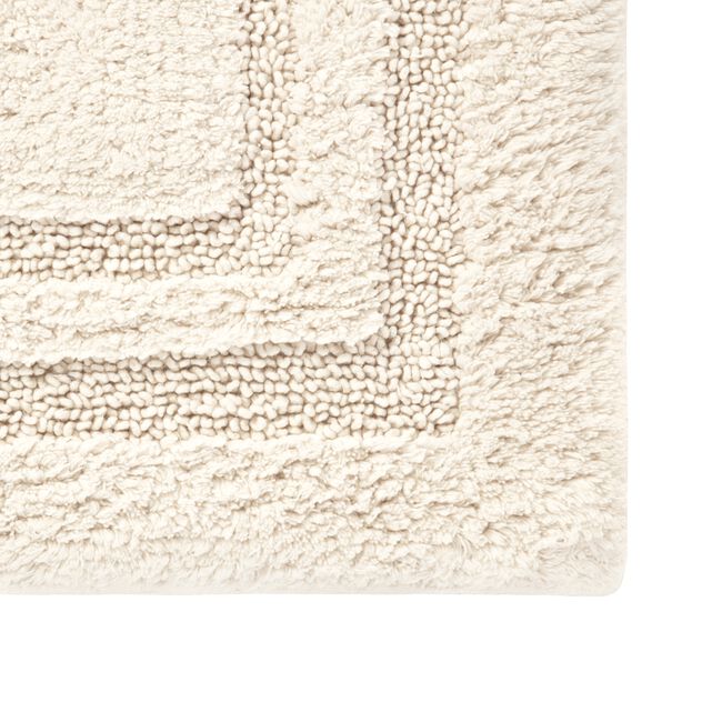 COTTON BORDER IVORY 50x50 Pedestal Mat