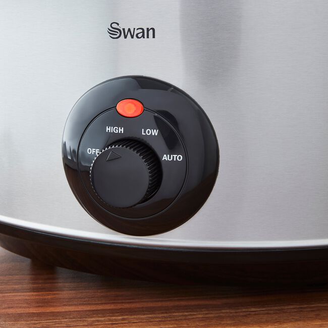Swan Stainless Steel Slow Cooker 6.5L