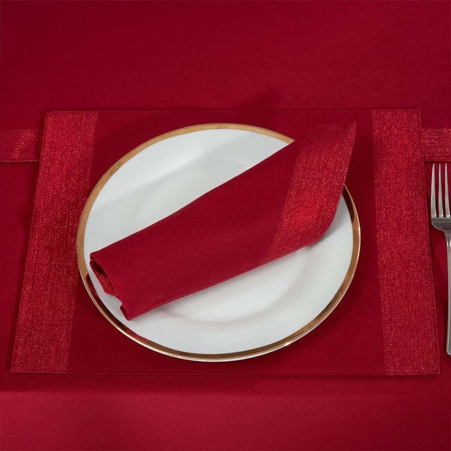 Shimmer Trim Placemat 2 Pack - Red