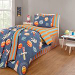SPACE STRIPES Double Platform Valance