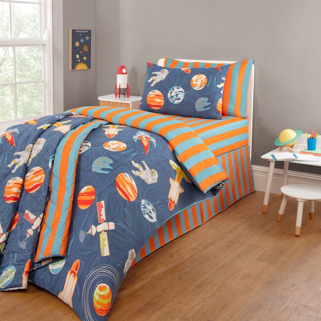 SPACE STRIPES Double Platform Valance