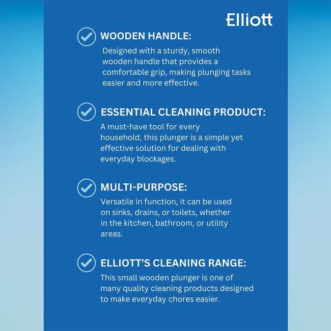 Elliott Wooden Plunger Black