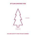 Green 6ft Slim Christmas Tree