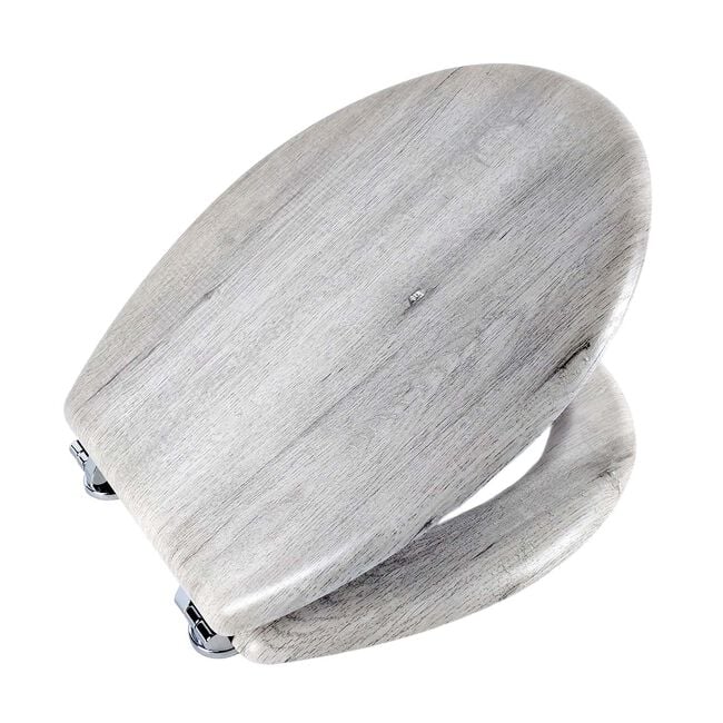 MODERN GREY OAK EFFECT Toilet Seat