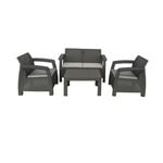 Novara 4 Piece Sofa Set