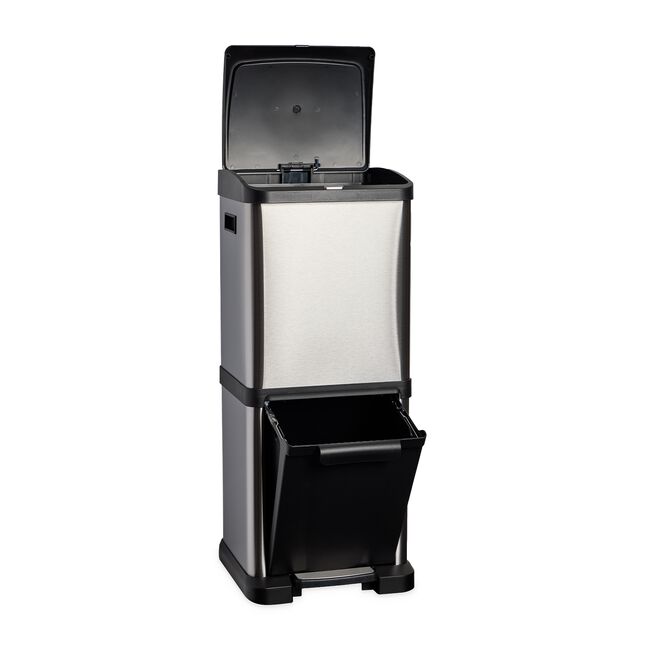 34L Stacked Double Recycling Kitchen Bin
