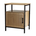 One Drawer Cabinet with Black Metal Frame